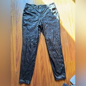 Black Faux Leather Pants size 14 regular women’s